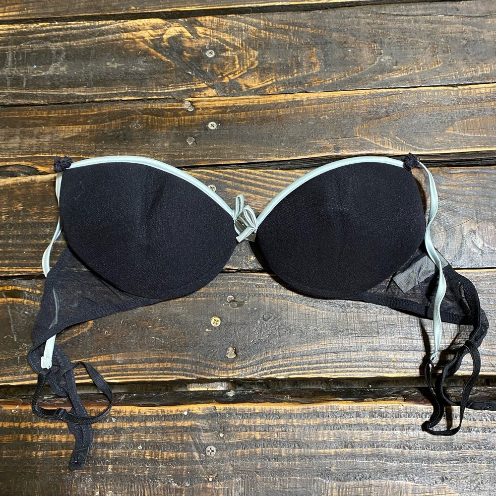 La Perla Black Label Black and Baby Blue Bra